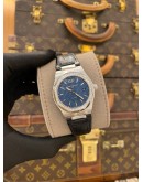 (UNUSED) 2026 GIRARD-PERREGAUX LAUREATO DIAMOND REF 80189D11A431-CB6A BLUE CLOUS DE PARIS DIAL 34MM QUARTZ WATCH -FULL SET-
