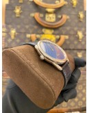 (BRAND NEW) 2026 HERMES ARCEAU 18K 750 WHITE GOLD UNISEX REF AR8.790A BLUE GUILLOCHE DIAL 40MM AUTOMATIC WATCH -FULL SET-