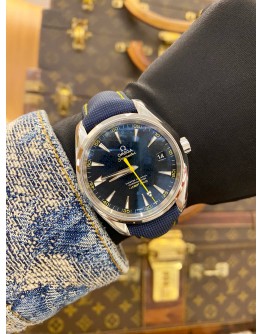 (LIKE NEW) 2021 OMEGA SEAMASTER AQUA TERRA JAMES BOND 007 LIMITED EDITION REF 231.10.42.21.03.004 BLUE DIAL 41.5MM AUTOMATIC WATCH 