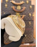 (LIKE NEW) ROLEX DAY-DATE MORELLIS FINISH 18K 750 YELLOW GOLD 1811 GOLD DIAL 36MM AUTOMATIC WATCH