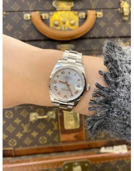 2016 ROLEX DATEJUST 31 REF 178240 SILVER ROMAN NUMERALS DIAL 31MM AUTOMATIC WATCH -FULL SET-