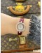 (UNUSED) 2024 CHOPARD HAPPY DIAMONDS 18K 750 WHITE GOLD REF 203957 MOTHER OF PEARL DIAL 24MM QUARTZ WATCH -FULL SET-