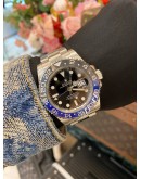 (LIKE NEW) 2013 ROLEX GMT-MASTER II BATMAN REF 116710 BLACK DIAL 40MM AUTOMATIC WATCH -FULL SET-