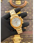 (LIKE NEW) 2020 ROLEX DAYTONA ORANGE SAPPHIRE FACTORY DIAMOND SUPER VIP LIMITED EDITION 2026 SERVICE REF 116578SACO MOTHER OF PEARL DIAMOND DIAL 40MM AUTOMATIC WATCH -FULL SET-