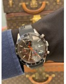 2015 TAG HEUER CARRERA CALIBRE 16 CHRONOGRAPH REF CV2014 BLACK DIAL 41MM AUTOMATIC WATCH -FULL SET-