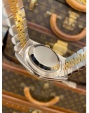 ROLEX DATEJUST 36 HALF 18K 750 YELLOW GOLD JUBILEE REF 16233 WHITE ROMAN NUMERALS DIAL 36MM AUTOMATIC WATCH -FULL SET-