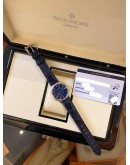 (LIKE NEW) 2007 PATEK PHILIPPE CALATRAVA 18K 750 WHITE GOLD REF 3602 BLUE DIAL 33MM AUTOMATIC WATCH