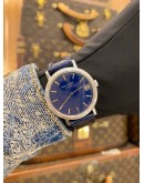 (LIKE NEW) 2007 PATEK PHILIPPE CALATRAVA 18K 750 WHITE GOLD REF 3602 BLUE DIAL 33MM AUTOMATIC WATCH