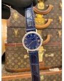 (LIKE NEW) 2007 PATEK PHILIPPE CALATRAVA 18K 750 WHITE GOLD REF 3602 BLUE DIAL 33MM AUTOMATIC WATCH