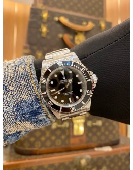 (LIKE NEW) 2006 ROLEX SUBMARINER BLACK 14060 BLACK DIAL 40MM AUTOMATIC WATCH