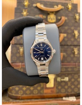 (LIKE NEW) 2023 TAG HEUER CARRERA LADY DATE WBN2411 BLUE DIAL 29MM AUTOMATIC WATCH