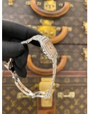 (LIKE NEW) 2010 CARTIER PANTHÈRE LADIES WATCH AFTER DIAMONDS 1320 WHITE ROMAN DIAL 22MM QUARTZ WATCH