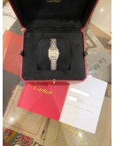 (LIKE NEW) 2010 CARTIER PANTHÈRE LADIES WATCH AFTER DIAMONDS 1320 WHITE ROMAN DIAL 22MM QUARTZ WATCH