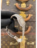 (LIKE NEW) 2010 CARTIER PANTHÈRE LADIES WATCH AFTER DIAMONDS 1320 WHITE ROMAN DIAL 22MM QUARTZ WATCH