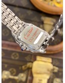 (LIKE NEW) 2010 CARTIER PANTHÈRE LADIES WATCH AFTER DIAMONDS 1320 WHITE ROMAN DIAL 22MM QUARTZ WATCH