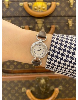 (LIKE NEW) 2020 LONGINES EQUESTRIAN DIAMONDS L6.129.0 WHITE ROMAN DIAL 23.5MM QUARTZ WATCH