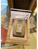 (LIKE NEW) 2010 JAEGER-LECOULTRE REVERSO CLASSIQUE HALF 18K 750 YELLOW GOLD 250.5.08 SILVER DIAL 23MM × 38MM QUARTZ WATCH