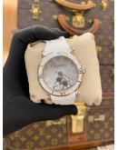 (LIKE NEW) 2012 CHOPARD HAPPY SPORT HAPPY MICKEY MICKEY MOUSE FLOATING DIAMONDS REF. 288524-3005 MOTHER OF PEARL DIAL 42MM QUARTZ WATCH