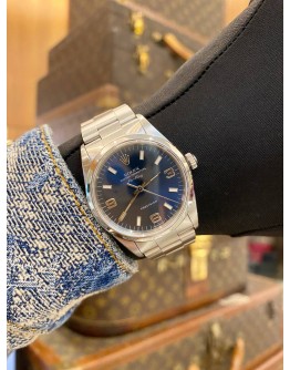 (LIKE NEW) 2005 ROLEX AIR-KING REF. 14000 BLUE 3-6-9 ARABIC NUMERAL DIAL 34MM AUTOMATIC WATCH