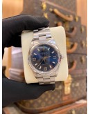 (LIKE NEW) 2005 ROLEX AIR-KING REF. 14000 BLUE 3-6-9 ARABIC NUMERAL DIAL 34MM AUTOMATIC WATCH