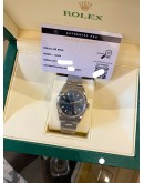 (LIKE NEW) 2005 ROLEX AIR-KING REF. 14000 BLUE 3-6-9 ARABIC NUMERAL DIAL 34MM AUTOMATIC WATCH