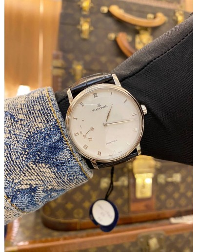 (UNUSED) 2016 BLANCPAIN VILLERET ULTRA-SLIM 18K 750 WHITE GOLD REF. 4040-1542 55 WHITE DIAL 40MM AUTOMATIC WATCH