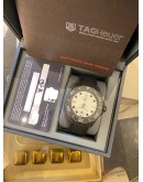 (LIKE NEW) 2021 TAG HEUER AQUARACER PROFESSIONAL 300M REF. WBP201D BLACK PVD WHITE GLOW-IN-THE-DARK DIAL 43MM AUTOMATIC WATCH
