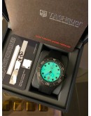 (LIKE NEW) 2021 TAG HEUER AQUARACER PROFESSIONAL 300M REF. WBP201D BLACK PVD WHITE GLOW-IN-THE-DARK DIAL 43MM AUTOMATIC WATCH