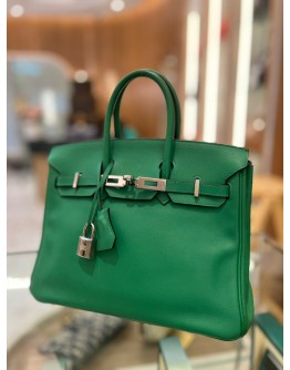 HERMES BAMBOU SWIFT BIRKIN 25 PLATINUM HARDWARE
