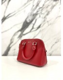 AGNES. B DOME CROSSBODY BAG IN RED CALFSKIN LEATHER