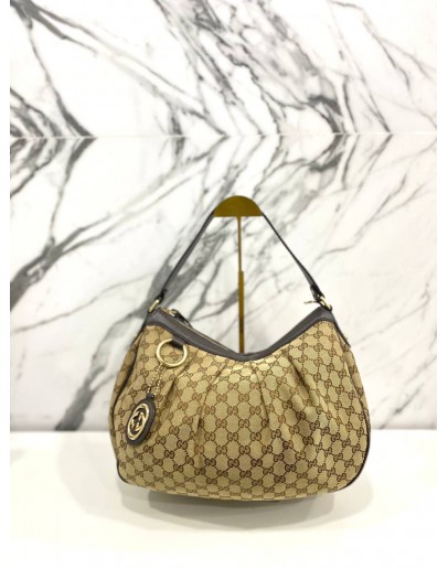 GUCCI SUKEY GG CANVAS SHOULDER BAG