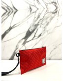 VERSACE FABRIC SLIM POUCH IN RED