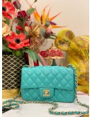 2019 CHANEL CLASSIC RECTANGULAR MINI SINGLE FLAP GOLD HARDWARE SLING BAG FULL SET