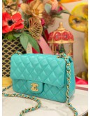 2019 CHANEL CLASSIC RECTANGULAR MINI SINGLE FLAP GOLD HARDWARE SLING BAG FULL SET