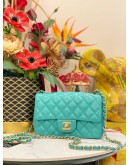 2019 CHANEL CLASSIC RECTANGULAR MINI SINGLE FLAP GOLD HARDWARE SLING BAG FULL SET