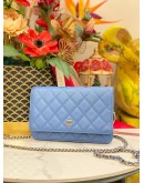 (LIKE NEW) 2021 CHANEL WOC WALLET ON CHAIN CAVIAR LEATHER FULL SET