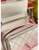 2022 CHANEL GRADIENT METALLIC IRIDESCENT LIMITED EDITION FLAP BAG MICROCHIP