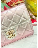 2022 CHANEL GRADIENT METALLIC IRIDESCENT LIMITED EDITION FLAP BAG MICROCHIP