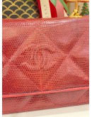 CHANEL CC FLAP MINI RARE LIZARD LIMITED EDITION CHAIN BAG GHW