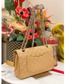 CHANEL CLASSIC MEDIUM DOUBLE FLAP SILVER CHAIN BAG