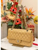 CHANEL CLASSIC MEDIUM DOUBLE FLAP SILVER CHAIN BAG