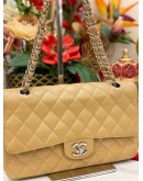 CHANEL CLASSIC MEDIUM DOUBLE FLAP SILVER CHAIN BAG