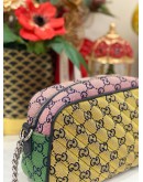 (LIKE NEW) GUCCI MONOGRAM MULTICOLOR QUILTED CANVAS CAMERA BAG FULL SET