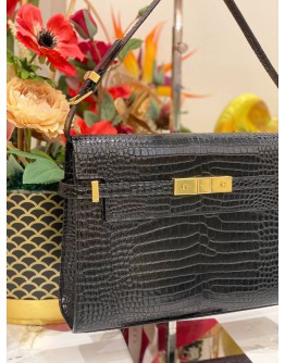 (LIKE NEW) YSL SAINT LAURENT MANHATTAN EMBOSSED SHOULDER BAG FULL SET