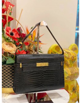 (LIKE NEW) YSL SAINT LAURENT MANHATTAN EMBOSSED SHOULDER BAG FULL SET