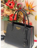 (LIKE NEW) PRADA BLACK SAFFIANO LEATHER SHOULDER BAG WITH STRAP