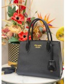 (LIKE NEW) PRADA BLACK SAFFIANO LEATHER SHOULDER BAG WITH STRAP