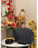 (LIKE NEW) 2023 MICROCHIP LOUIS VUITTON COUSSIN MM MONOGRAM PUFFY LEATHER IN BLACK -FULL SET- 