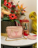 (LIKE NEW) 2023 MICROCHIP LOUIS VUITTON MINI BUMBAG IN GRADIENT PINK MONOGRAM EMPREINTE LEATHER FULL SET