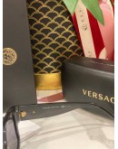 (LIKE NEW) VERSACE GOLD MEDUSA BLACK SQUARE SUNGLASSES FULL SET